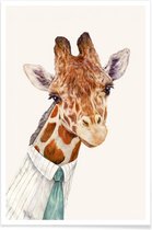 JUNIQE - Poster Mr Giraffe -13x18 /Bruin & Ivoor