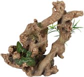 Aquarium decoratie Dio Wortels met Plant  - 24 x 19 x 25 cm - Bruin - 24 x 19 x 25 cm