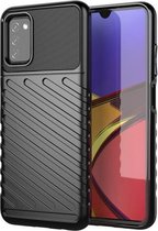 Voor Samsung Galaxy A03s Thunderbolt Shockproof TPU Soft Case (zwart)
