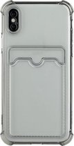 TPU Dropproof beschermende achterkant met kaartsleuf voor iPhone XS Max (grijs)