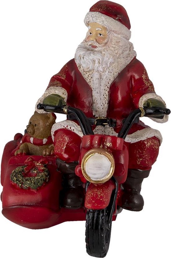 Kerstman/kerstman | staand | fluweel | roze | 80 cm aanbieding bij Van