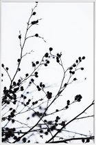 JUNIQE - Poster in kunststof lijst Winter Silhouettes 1 -40x60 /Wit &
