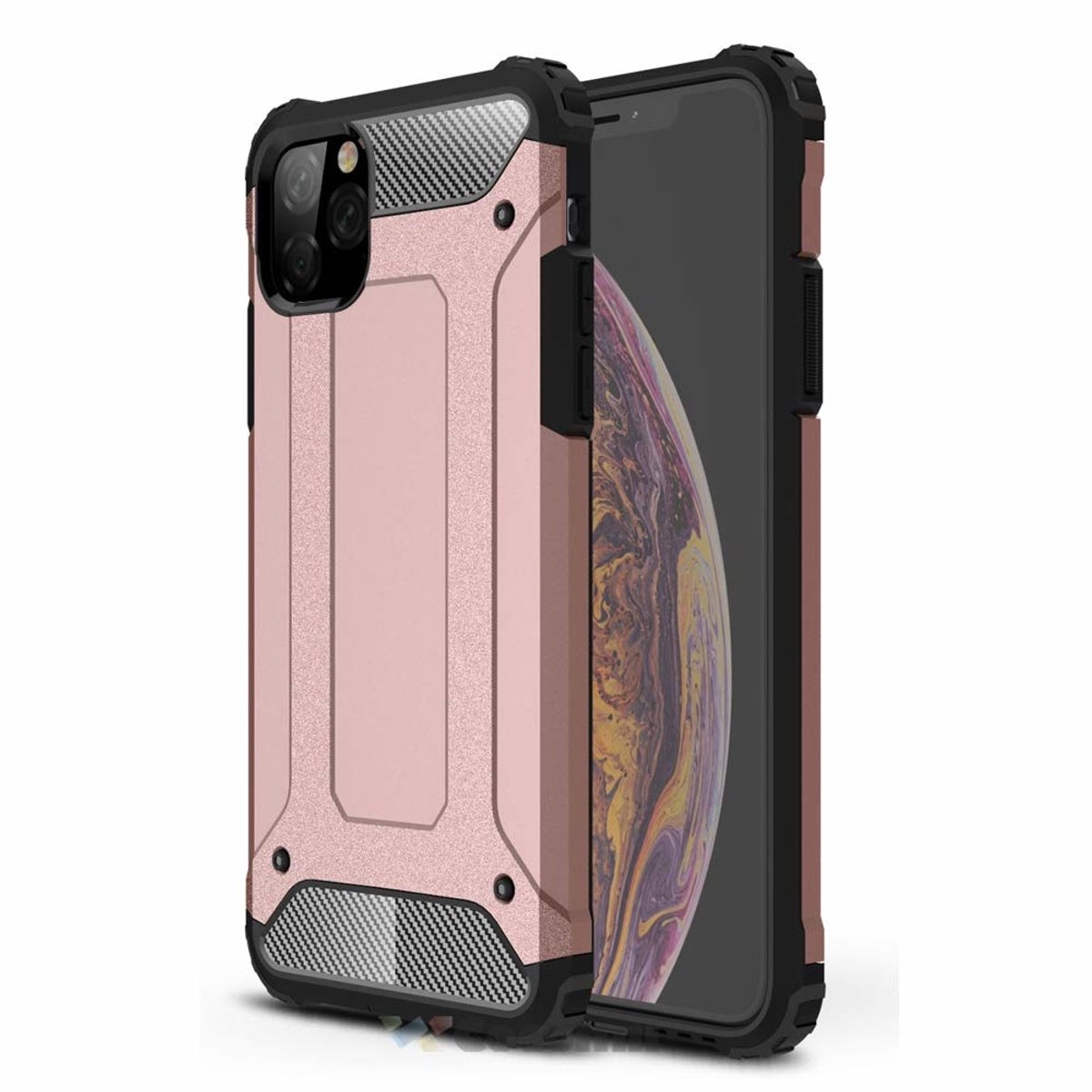 Hoesje Geschikt voor iPhone 11 Pro Armor Hoesje - Rosegoud