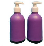 Zeepdispenser - Kunststof - Paars - 250 ml per dispenser - Pompje - Keuken - Toilet - Badkamer - Set van 2 stuks
