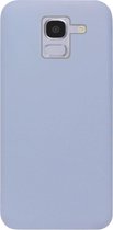 - ADEL Premium Siliconen Back Cover Softcase Hoesje Geschikt voor Samsung Galaxy J6 Plus (2018) - Lavendel Grijs