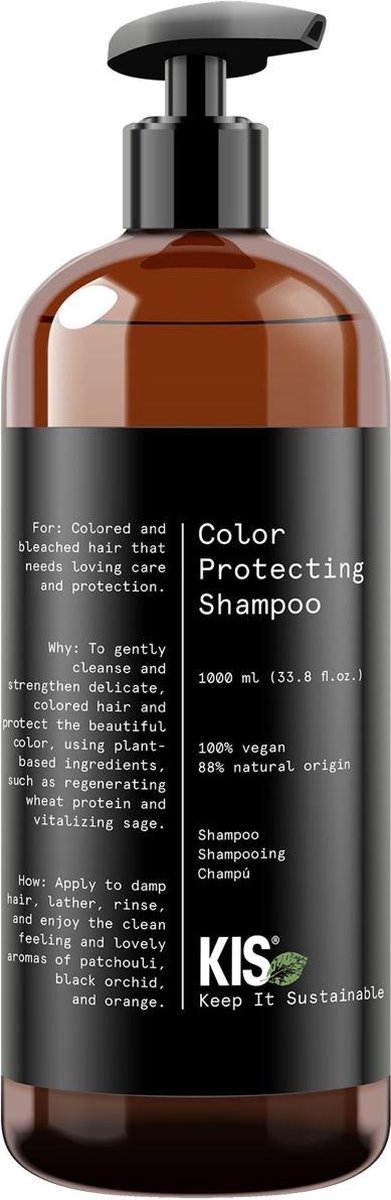 KIS Green Color Protecting Shampoo 1000 ml - vrouwen - Voor