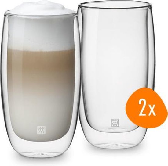 kan zijn Gelijkmatig Graan Zwilling Sorrento Dubbelwandig Latte Macchiato glas - 350 ml - 2 stuks |  bol.com