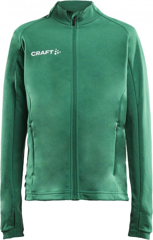 Craft Craft Evolve Full Zip Sportvest - Maat 140  - Unisex - groen