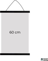 Porte-affiche 60 cm - Système de suspension magnétique pour affiche - Zwart