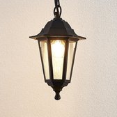 Lindby - Hanglampen buiten - 1licht - polycarbonaat, glas - H: 27 cm - E27 - (RAL 9005)