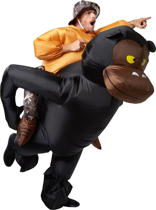 dressforfun - Opzitkostuum jager voor groot wild - verkleedkleding kostuum halloween verkleden feestkleding carnavalskleding carnaval feestkledij partykleding - 302352
