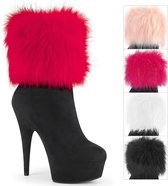 Pleaser Plateau Laarzen -39 Shoes- DELIGHT-1000 US 9 Zwart/Roze