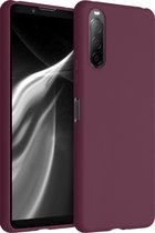 kwmobile telefoonhoesje voor Sony Xperia 10 II - Hoesje voor smartphone - Back cover in bordeaux-violet