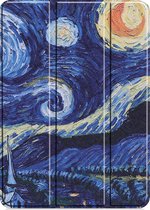 Apple iPad Pro 11 (2021) Hoes - Mobigear - Tri-Fold Serie - Kunstlederen Bookcase - The Starry Night - Hoes Geschikt Voor Apple iPad Pro 11 (2021)