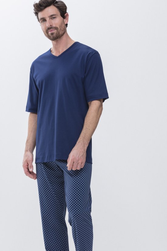 Mey Basic Lounge Shirt Manches Courtes Hommes 20710 - Blauw 174 indigo Hommes - 50