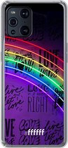 6F hoesje - geschikt voor OPPO Find X3 Pro -  Transparant TPU Case - Love is Love #ffffff