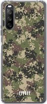 6F hoesje - geschikt voor Sony Xperia 10 III -  Transparant TPU Case - Digital Camouflage #ffffff