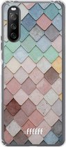 6F hoesje - geschikt voor Sony Xperia 10 III -  Transparant TPU Case - Colour Tiles #ffffff