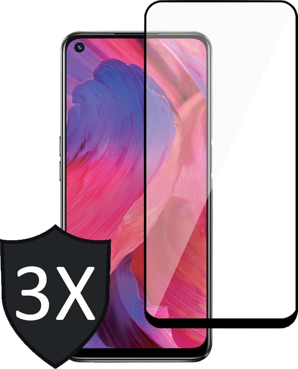 Screenprotector geschikt voor Oppo A54 5G - FullGuard Screen Protector - 3 Stuks