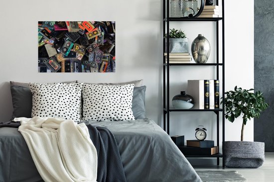 Pile de cassettes poster papier 90x60 cm - Tirage photo sur Poster (décoration murale salon / chambre)