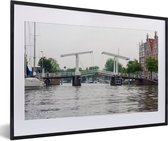 Fotolijst incl. Poster - Haarlem - Water - Nederland - 60x40 cm - Posterlijst