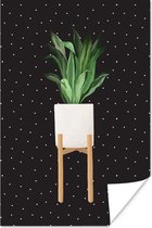 Affiche Plantes - Jardinière - Wit - 40x60 cm