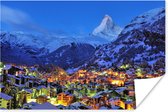Poster Zonsopgang boven Zwitserse Matterhorn in Zermatt - 60x40 cm