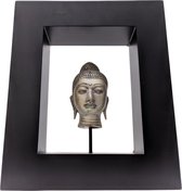 Boeddhabeeld in lijst – Boeddha hoofd brons 20 cm | Inspiring Minds
