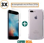 iphone 7 plus anti shock hoes | iPhone 7 Plus A1784 siliconen case 3x | iPhone 7 Plus anti shock case transparant | 3x beschermhoes iphone 7 plus apple | iPhone 7 Plus schokbestend