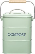 Kitchencraft Compostbak Living Nostalgia 3 Liter Rvs Groen