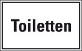 Sticker met tekst Toiletten 300 x 150 mm