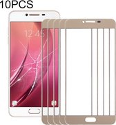 10 PCS voorscherm buitenste glazen lens voor Samsung Galaxy C7 (goud)