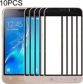 10 PCS Front Screen Outer Glass Lens voor Samsung Galaxy J1 (2016) / J120 (Gold)