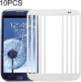 10 PCS Front Screen Outer Glass Lens voor Samsung Galaxy SIII / i9300 (wit)