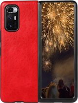 Voor Xiaomi Mi Mix Fold Crazy Horse Texture lederen beschermhoes (rood)