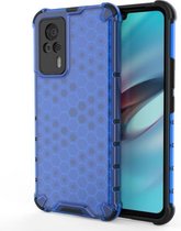 Voor vivo S9e schokbestendige honingraat pc + TPU-hoes (blauw)