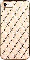 Electroplated Rhombic Pattern Sheepskin TPU beschermhoes voor iPhone 6 Plus (roze)