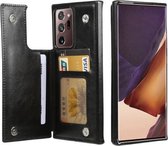 Voor Samsung Galaxy Note20 Ultra FLOVEME Crazy Horse Textuur Horizontale Flip Lederen Beschermhoes met Kaartsleuven & Houder (Zwart)