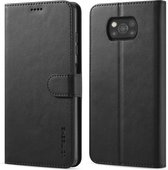 Voor Geschikt voor Xiaomi Poco X3 NFC LC.IMEEKE Kalfsstructuur Horizontale flip lederen tas met houder & kaartsleuven & portemonnee (zwart)