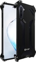 Voor Galaxy Note 10 R-JUST schokbestendig stofdicht pantser metalen beschermhoes (zwart)