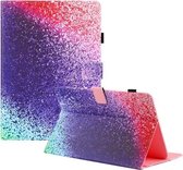 Universele gekleurde tekening horizontale flip PU lederen tas met houder & kaartsleuven & portemonnee, specificatie: 10 inch (Rainbow Sand)