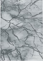 Modern laagpolig vloerkleed Naxos - zilver 3815 - 80x150 cm