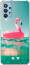 6F hoesje - geschikt voor Samsung Galaxy A32 4G -  Transparant TPU Case - Flamingo Floaty #ffffff