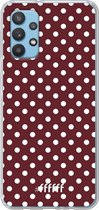 6F hoesje - geschikt voor Samsung Galaxy A32 4G -  Transparant TPU Case - Burgundy Dots #ffffff