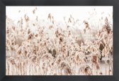 JUNIQE - Poster in houten lijst Wild Reeds -40x60 /Bruin & Ivoor