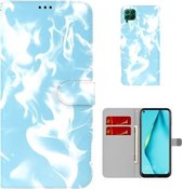 Voor Huawei P40 Lite Cloud Fog Pattern Horizontal Flip Leather Case met houder & kaartsleuf & portemonnee (hemelsblauw)
