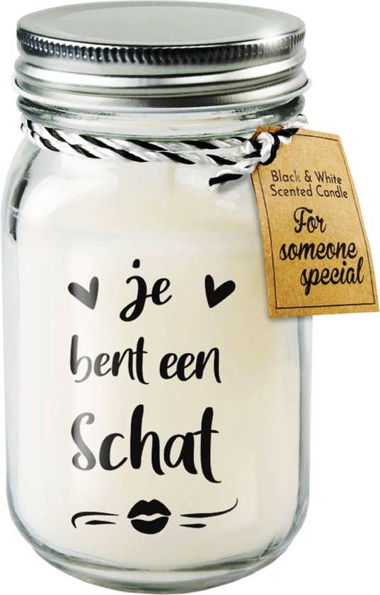 Black & White geurkaars - Je bent een schat