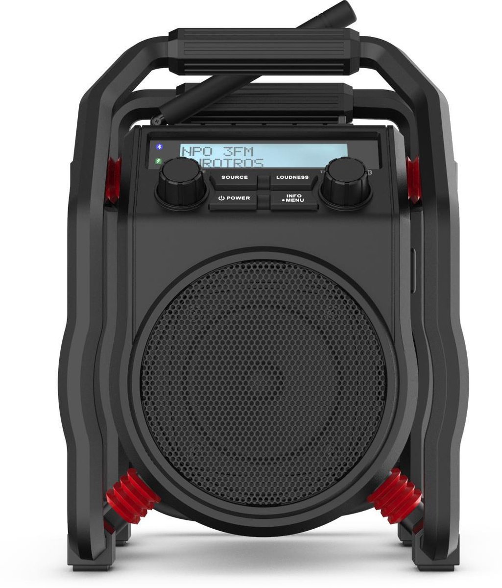 PerfectPro UBOX400R - Bouwplaats Radio - FM - DAB+ - Bluetooth - Oplaadbaar - AUX - UB400R2
