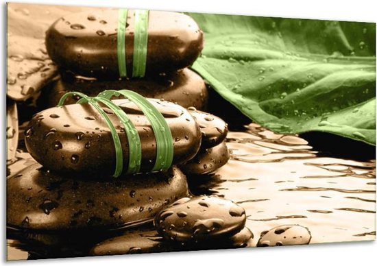 Peinture sur verre spa | Brun vert | 120x70cm 1Hatch | Tirage photo sur verre |  F004511