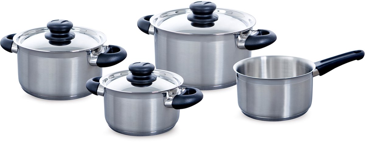 BK Karaat+ Pannenset - 4 delig - RVS